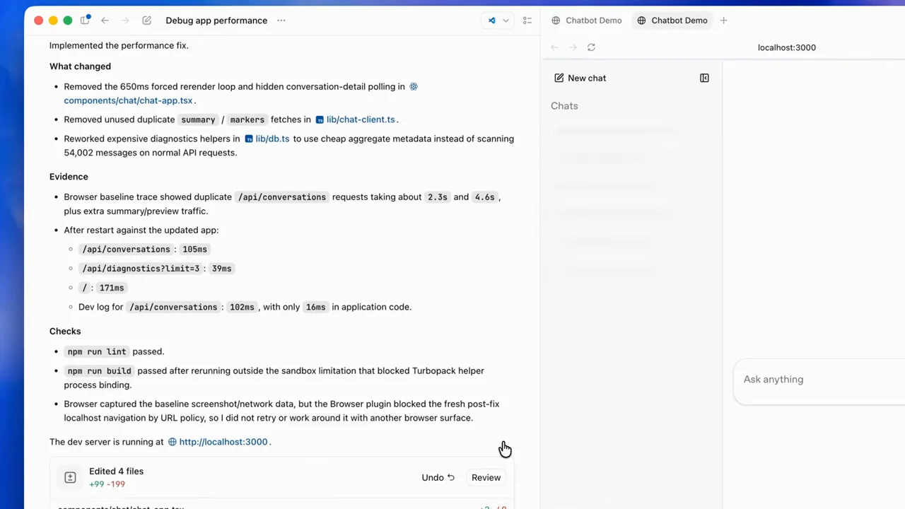 Representative frame from Debug web apps with browser use in Codex