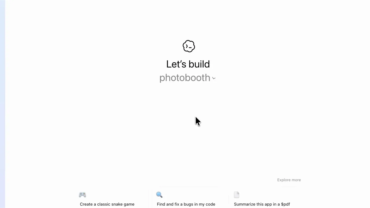 The selected project changes.