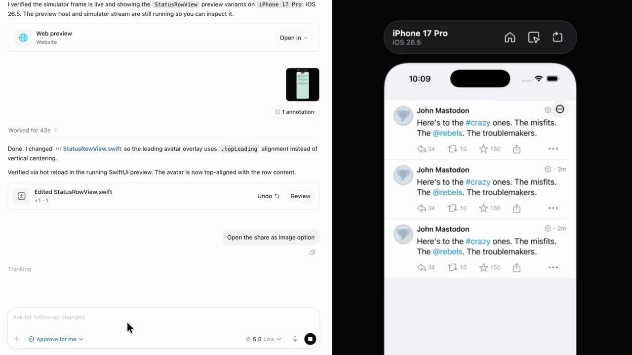 A short follow-up asks to exercise the sharing behavior.
