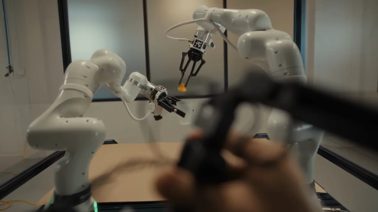 A chessboard and robotic arms become the next visual subjects.