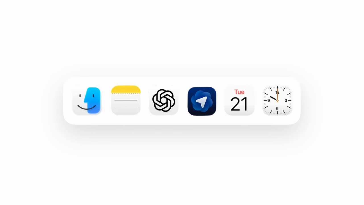New app in the dock