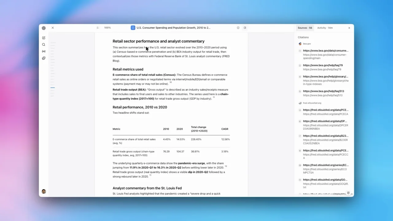 The report scrolls to denser tables and supporting text.