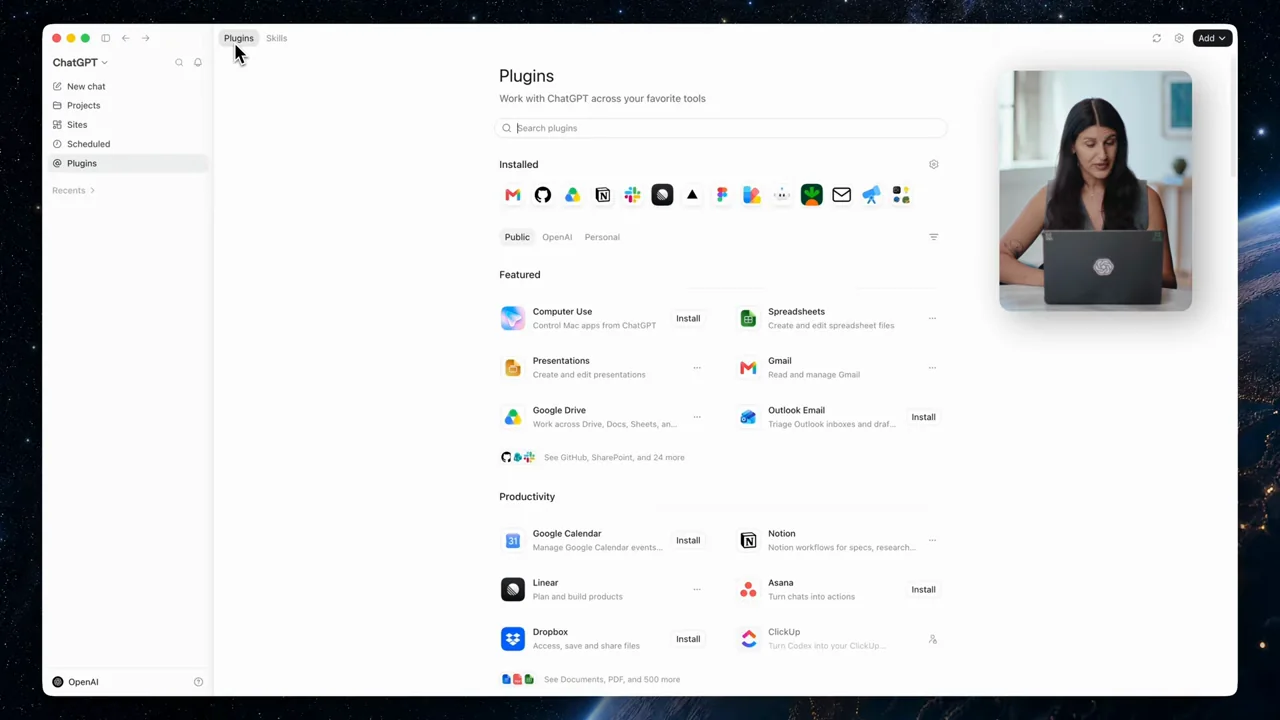 The integration catalog and a connection detail page are shown.