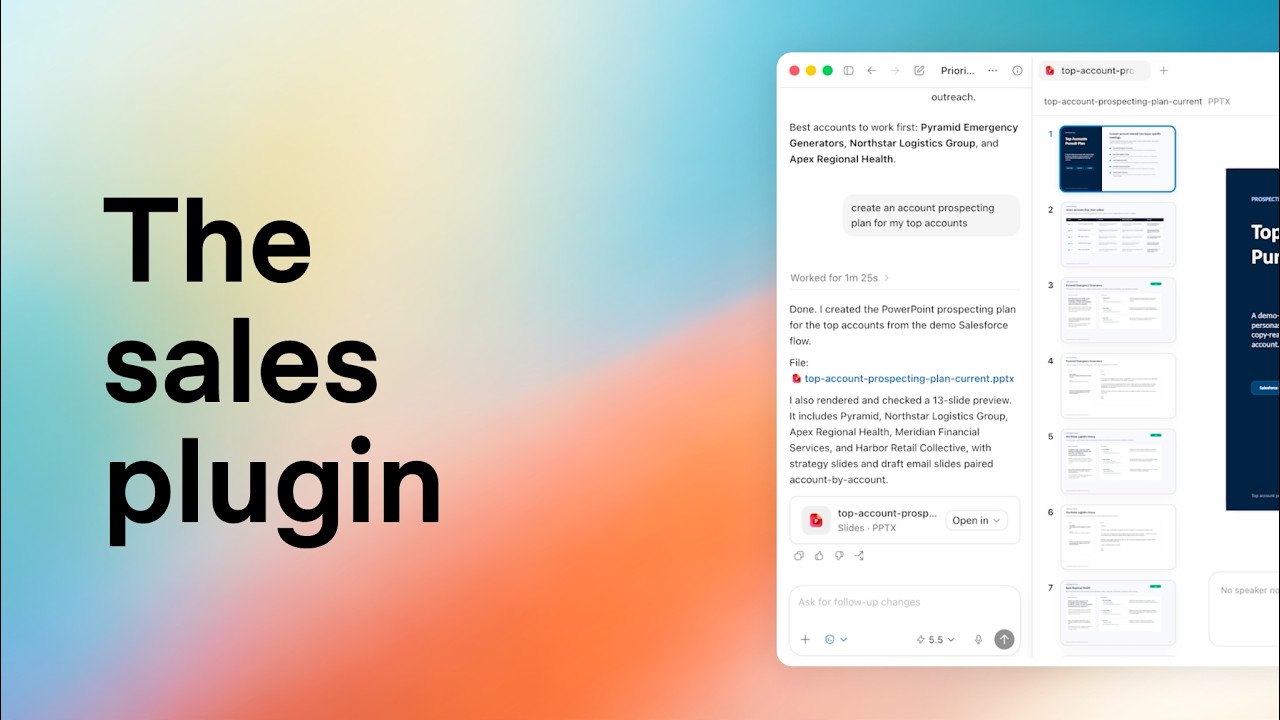 Build sales account strategies and outreach with Codex — original channel thumbnail