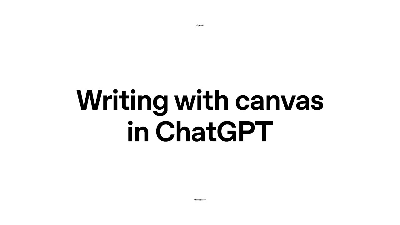 Writing with canvas in ChatGPT — original channel thumbnail