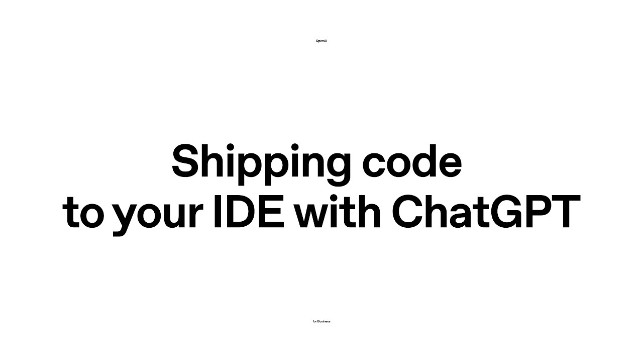 Shipping code to your IDE with ChatGPT — original channel thumbnail